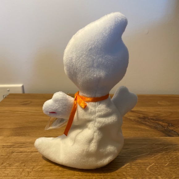 Ty Beanie Babies Spooky Ghost White 1995 – New Tag Protector VINTAGE - Picture 5 of 6